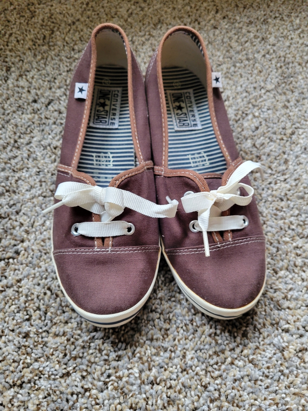 Converse Women’s Slip-On Canvas Sneakers in Brown